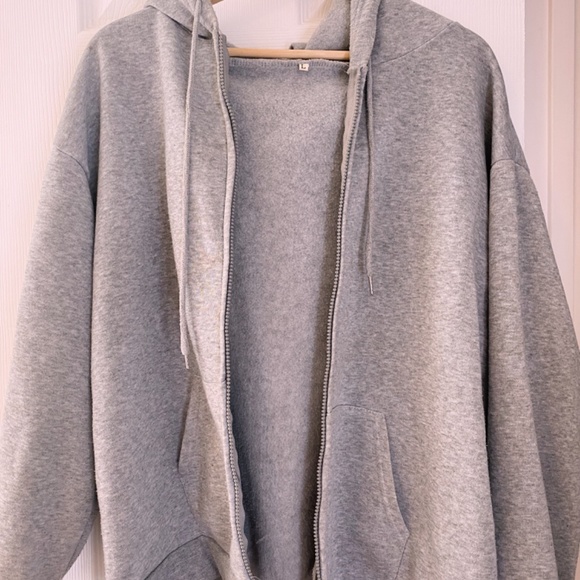 grey zip up hoodie - Picture 2 of 2